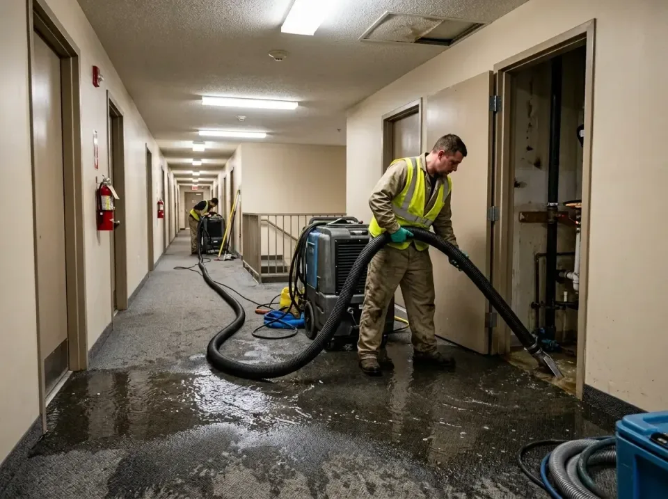 multi-unit-apartment-hallway-f-005 — frequently asked questions, Emergency Burst Pipe Water Extraction & Removal in Pocahont…